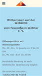 Mobile Screenshot of frauenhaus-wetzlar.de