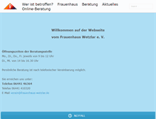 Tablet Screenshot of frauenhaus-wetzlar.de
